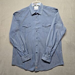 Thomas Dean Mens Button Up Shirt Sz XL